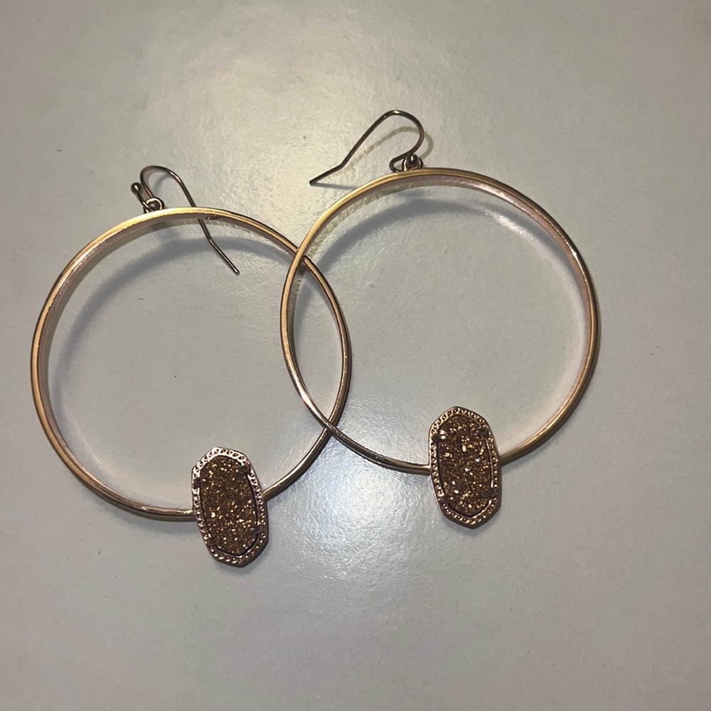 Kendra Scott Elora Rose gold earrings